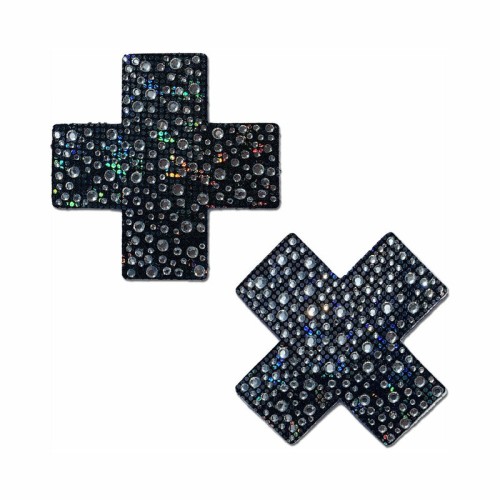 Pastease Crystal Sparkling Crosses Nipple Pasties