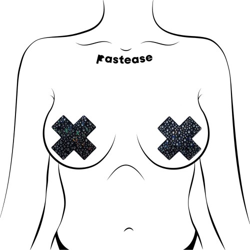 Pastease Crystal Sparkling Crosses Nipple Pasties