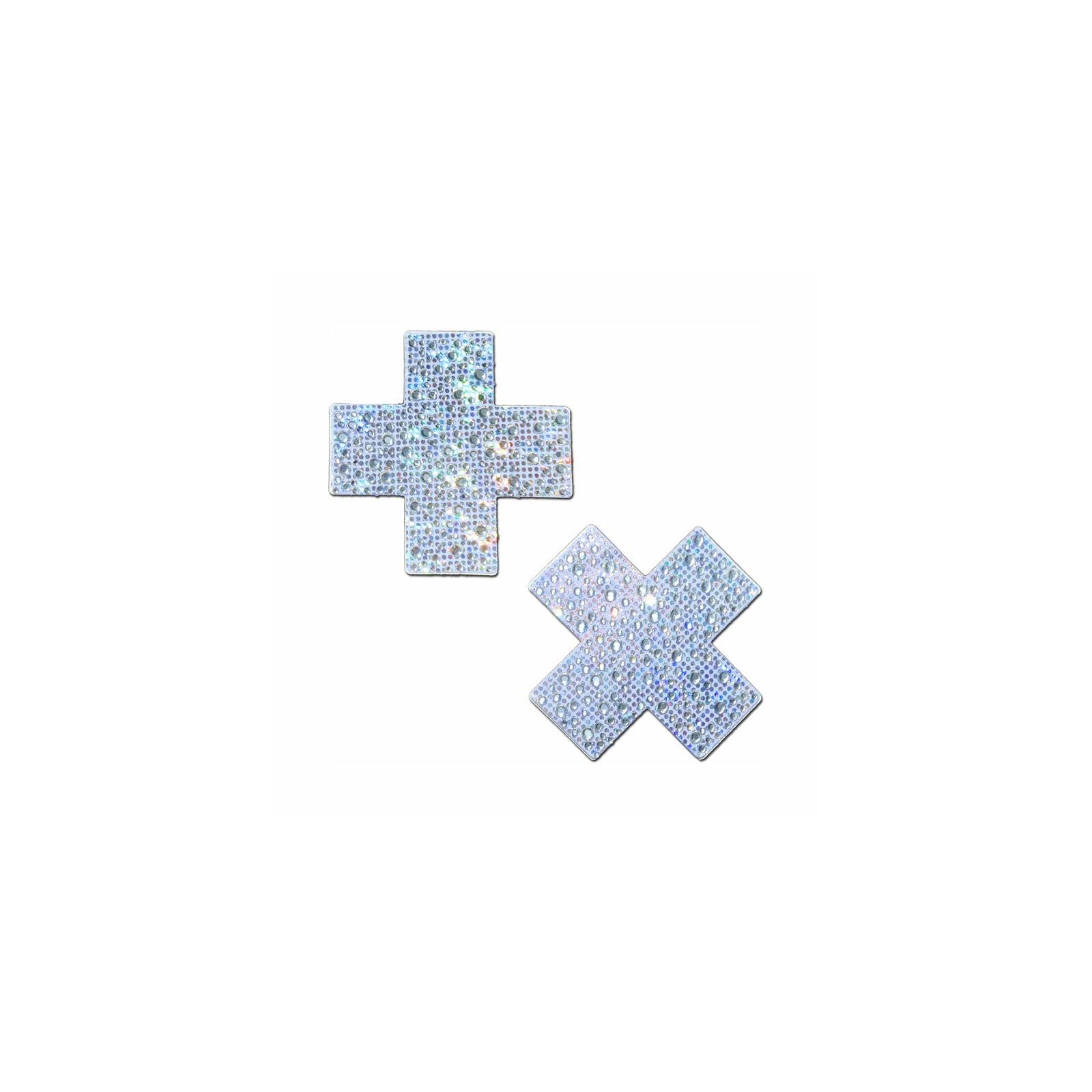 Crystal Silver Cross Nipple Pasties for Eye-Catching Style