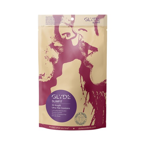 Condones Glyde Slimfit de Látex Paquete de 36