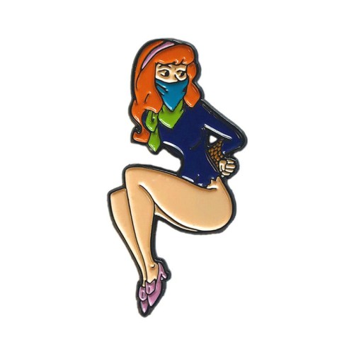 Geeky & Kinky Red Head Enamel Pin for Collectors