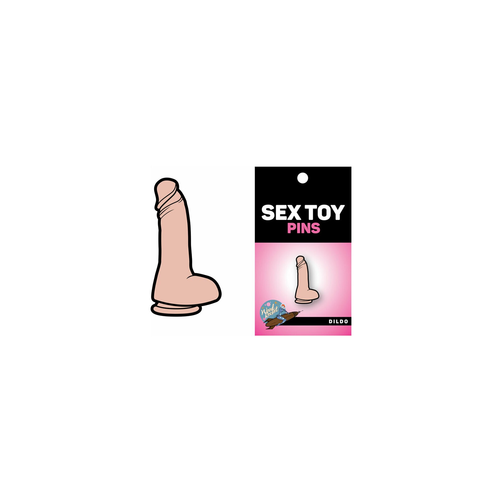 Sex Toy Pin Beige Dildo for Humor