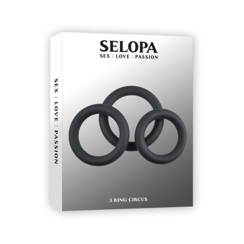 Selopa 3 Ring Circus Silicone Cock Rings