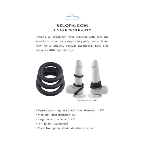 Selopa 3 Ring Circus Silicone Cock Rings