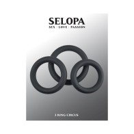 Selopa 3 Ring Circus Silicone Cock Rings