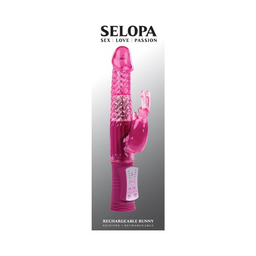 Vibrador Conejito Recargable Selopa Rosa para Placer Máximo