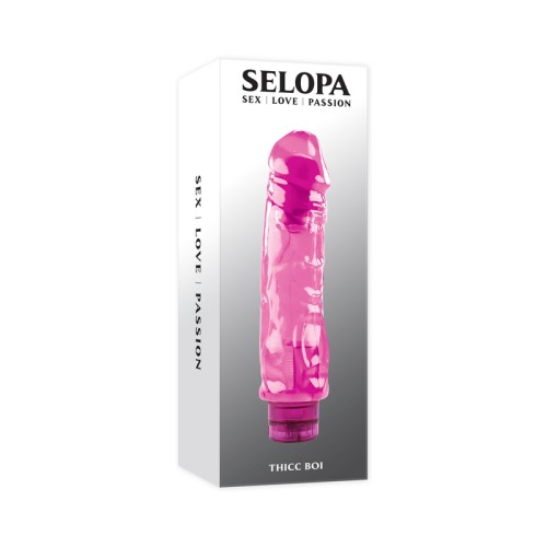 Selopa Thicc Boi Vibrador de Goma Rosa