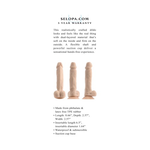 Dildo de Sensación Natural Selopa 6.5 - Mejora tu Placer