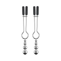 Selopa Beaded Nipple Clamps Stainless Steel Silver