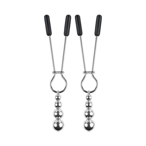 Selopa Beaded Nipple Clamps Stainless Steel Silver