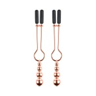 Selopa Beaded Nipple Clamps Rose Gold