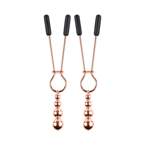 Selopa Beaded Nipple Clamps Rose Gold