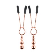 Selopa Beaded Nipple Clamps Rose Gold