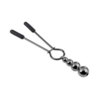 Beaded Nipple Clamps Stainless Steel Black Chrome