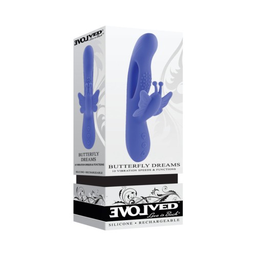 Evolved Butterfly Dreams Vibrador Doble Estímulo Recargable