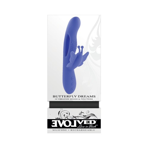 Evolved Butterfly Dreams Dual Stim Rechargeable Vibe