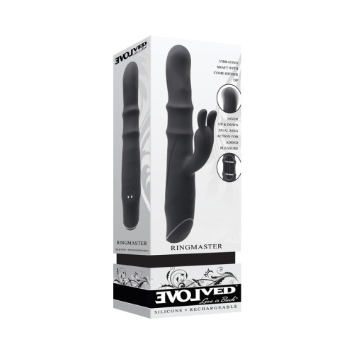 Vibrador Estimulador Dual Recargable Ringmaster de Evolved