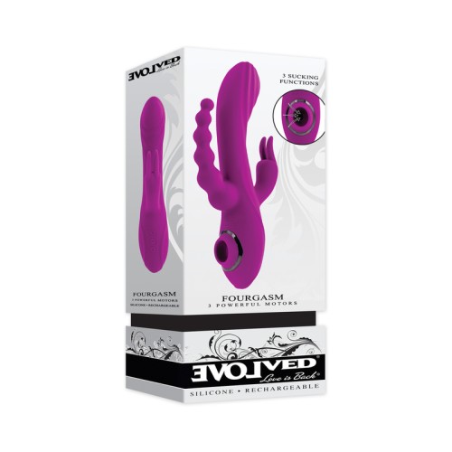 Evolved Fourgasm Rechargeable Triple Stim Vibe with Suction