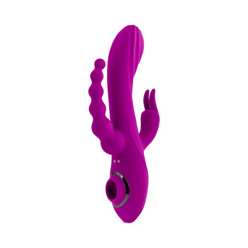 Evolved Fourgasm Rechargeable Triple Stim Vibe with Suction