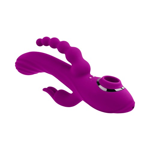 Evolved Fourgasm Rechargeable Triple Stim Vibe with Suction