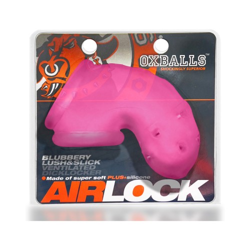 Jaula de Castidad OxBalls Airlock Ventilada en Rosa Hielo