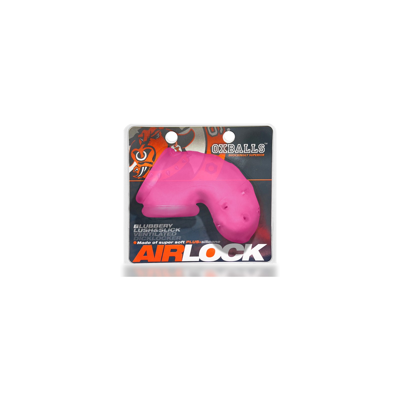 OxBalls Airlock Vented Chastity Cage in Pink Ice