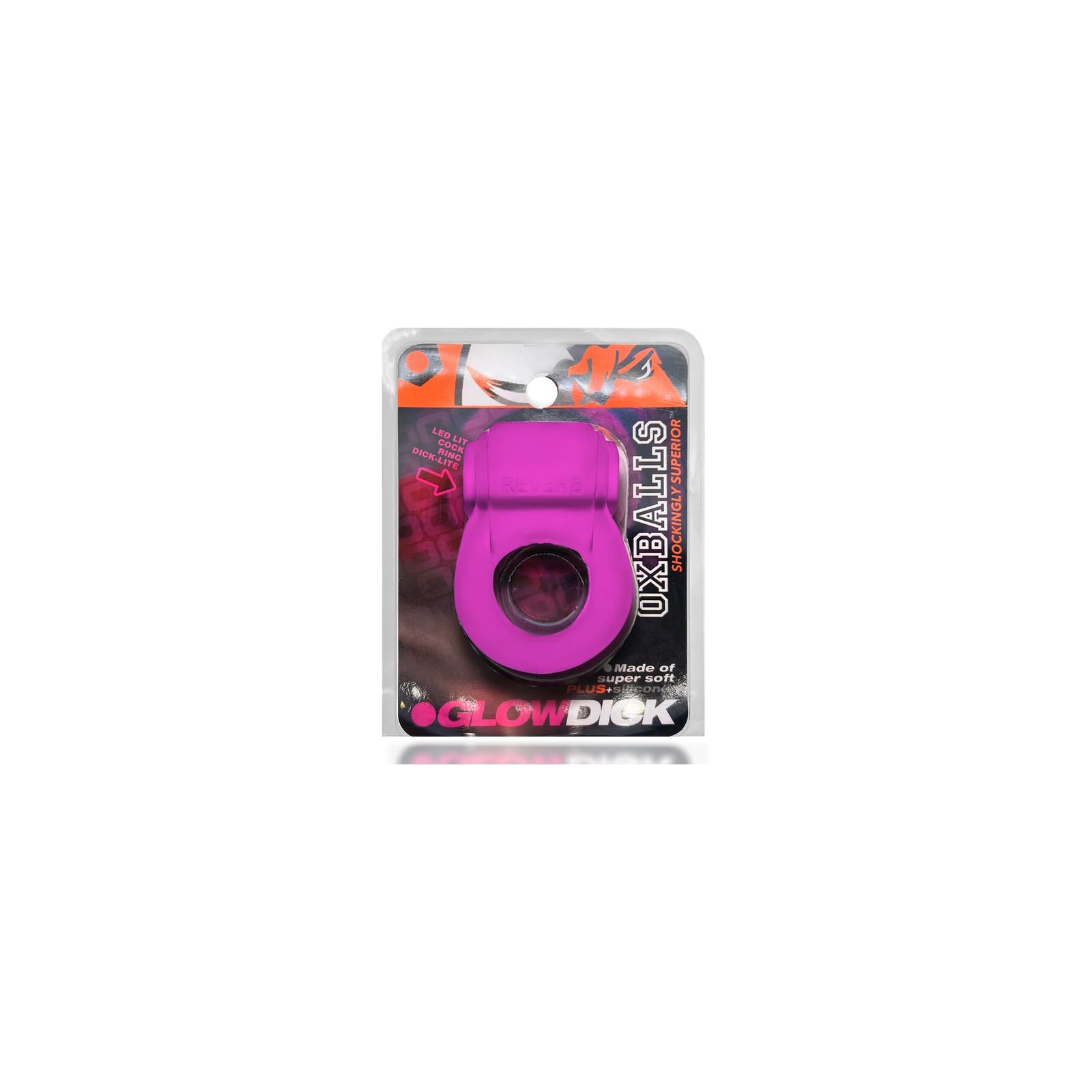 OxBalls Anillo de Pene Glowdick LED Hielo Rosa