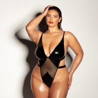 Oh La La Cheri Limitless Teddy in Vinyl and Mesh