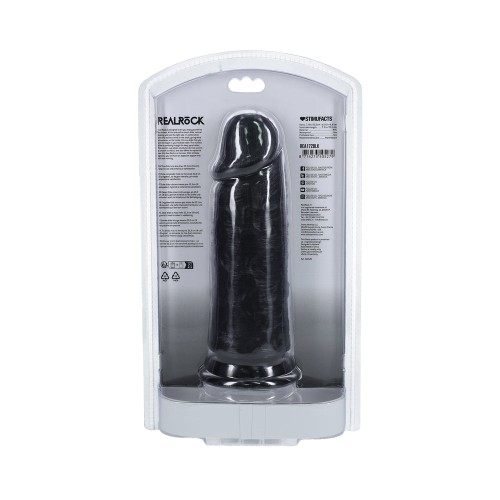 RealRock Extra Thick 8 in. Dildo Black