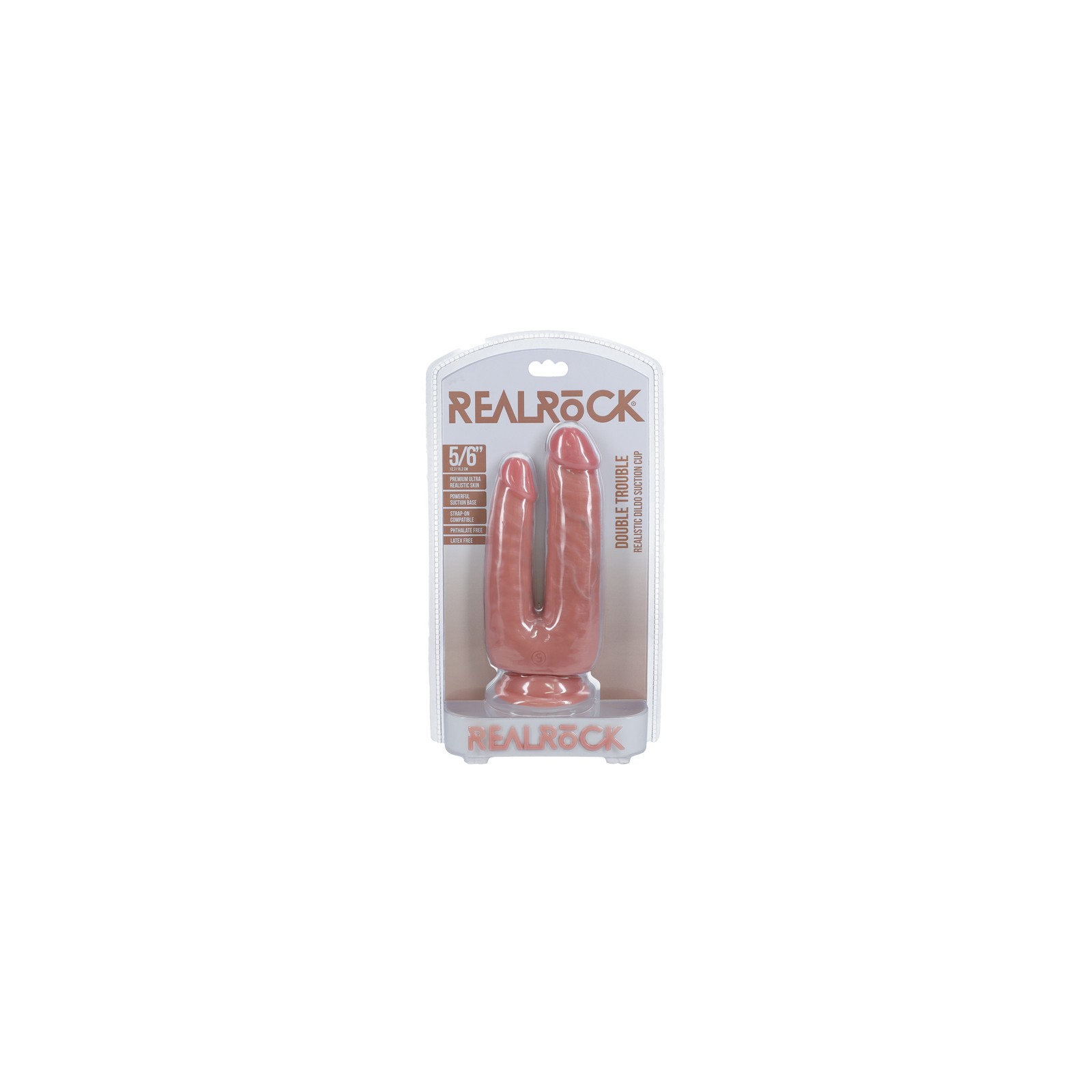 Dildo RealRock Double Trouble Beige para máximo placer