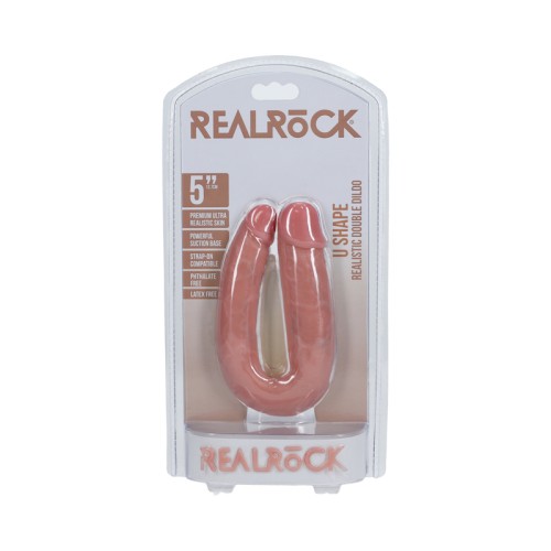 Dildo Doble en Forma de U RealRock 5 Pulgadas para Parejas