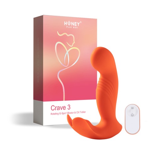 Vibrador Crave 3 para Punto G con Estimulador de Clítoris y Cabeza Rotativa