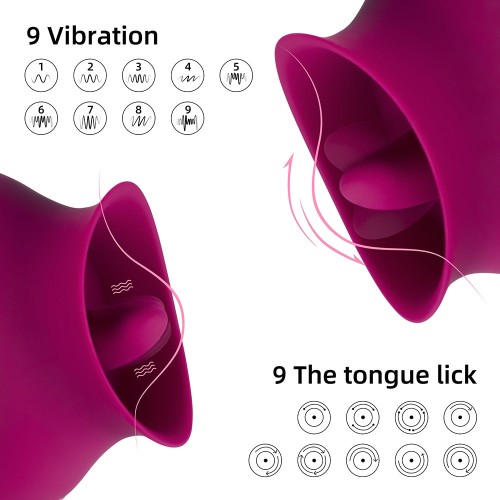 Vibrador de Lengua Lamiendo de Lujo Alvina para Placer Clitoriano Último