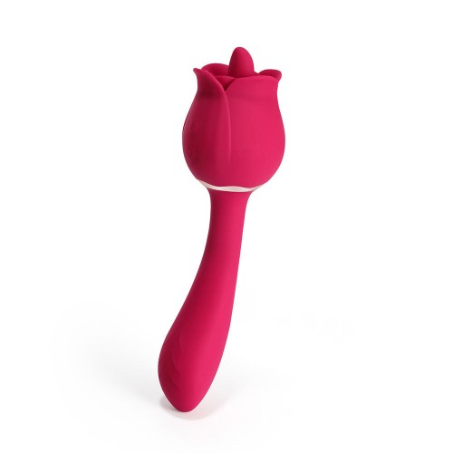 Rhea The Rose Vibrador Lingüístico y Masajeador de Punto G Rojo de Honey Play Box