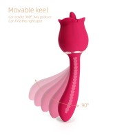 Rhea The Rose Vibrador Lingüístico y Masajeador de Punto G Rojo de Honey Play Box