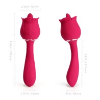 Rhea The Rose Vibrador Lingüístico y Masajeador de Punto G Rojo de Honey Play Box