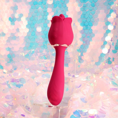 Rhea The Rose Vibrador Lingüístico y Masajeador de Punto G Rojo de Honey Play Box