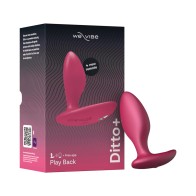 We-Vibe Ditto+ Plug Anal Vibrante Silicona Recargable Control Remoto Rosa Cósmico