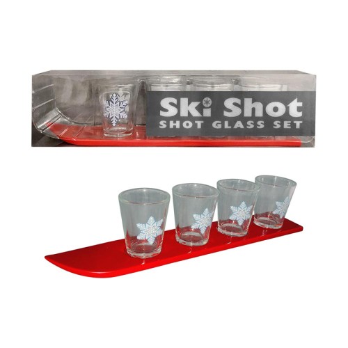 Juego de Vasos de Shot Ski Shot de 4 Piezas