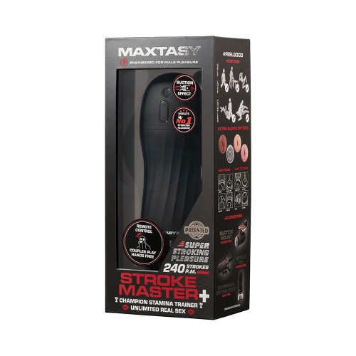 Maxtasy Stroke Master Realista Con Control Remoto Nude Plus