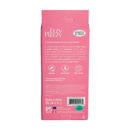 Simple & True Eezy Pleezy Classic Vibrator in Pink - 10 Speeds