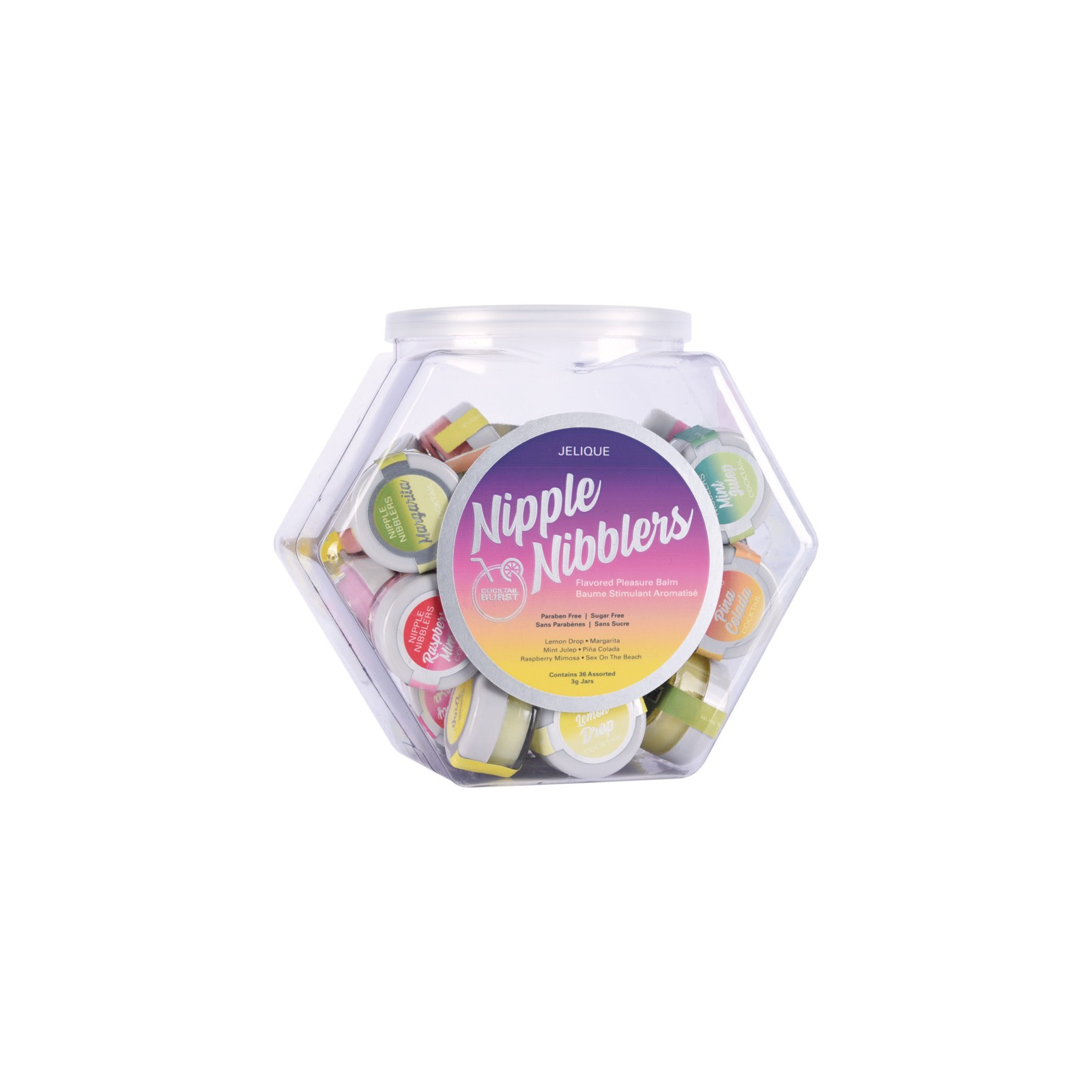 Jelique Cocktail Nipple Nibblers Assorted 36pc Tub