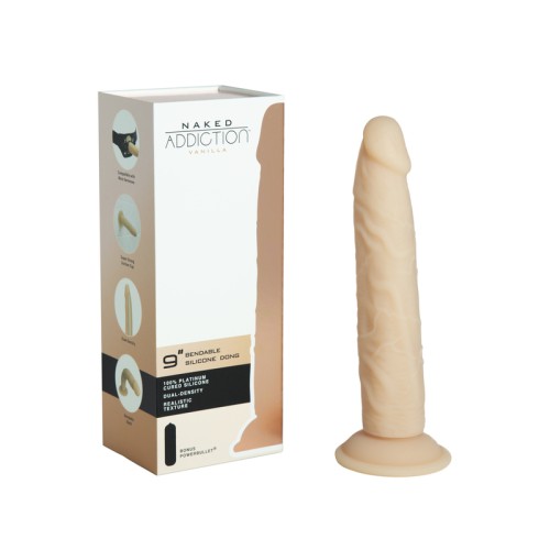 Naked Addiction Vanilla 9 in. Bendable Dildo