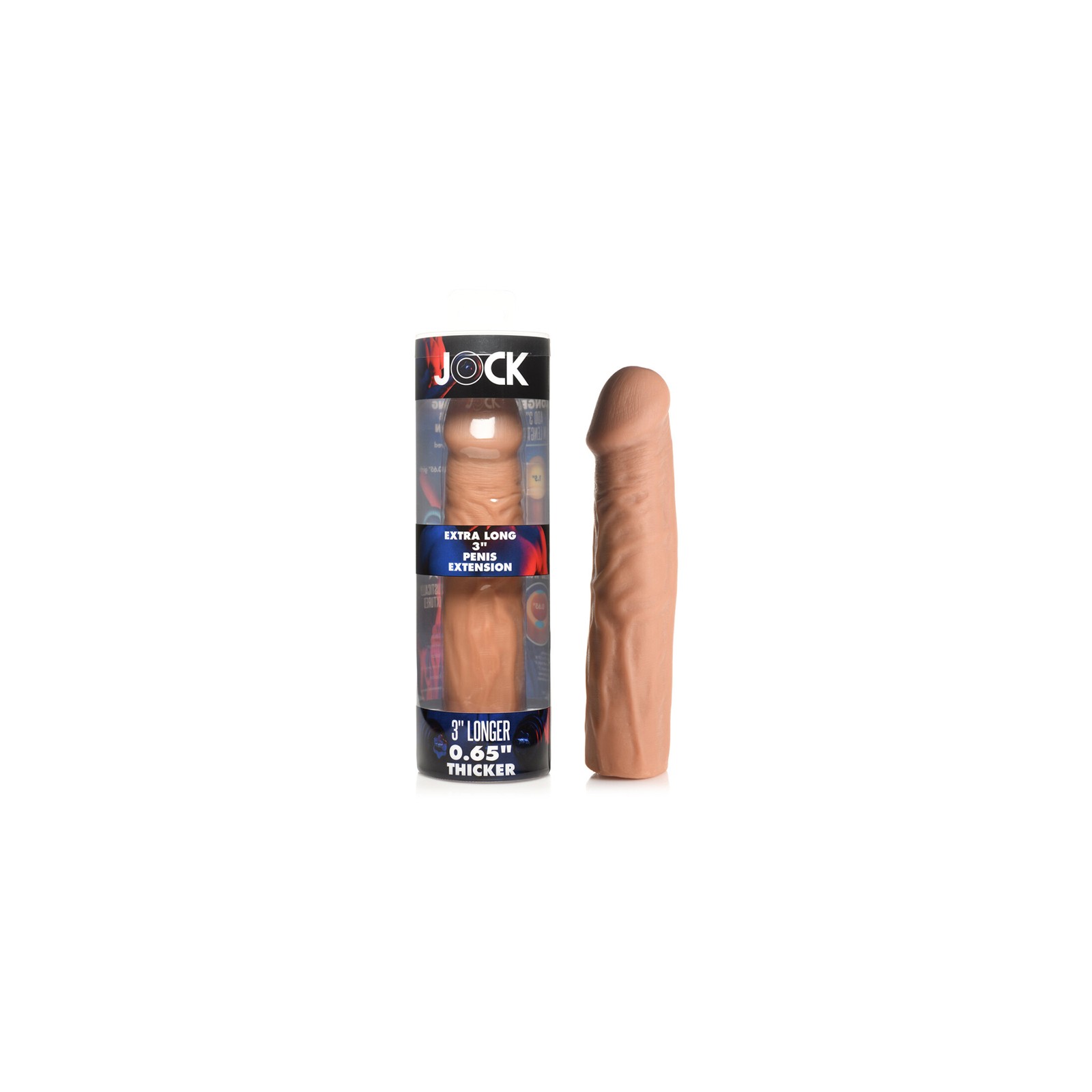 Jock Extra Long Penis Extension Sleeve 3 in Medium - Enhance Your Pleasure