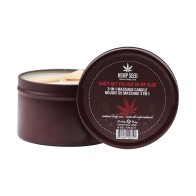 Earthly Body Hemp Seed 3-in-1 Holiday Candle for Romantic Evenings