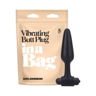 In A Bag Vibrating Butt Plug 5 inch Black