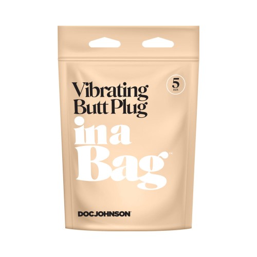 In A Bag Vibrating Butt Plug 5 inch Black