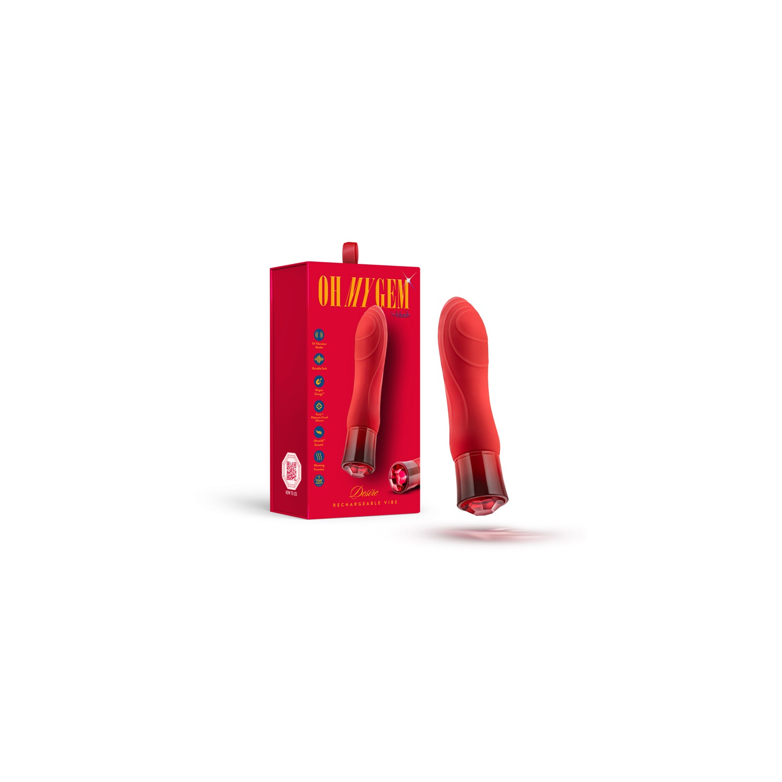 Oh My Gem Desire Ruby - Warming Vibrator for Enhanced Pleasure