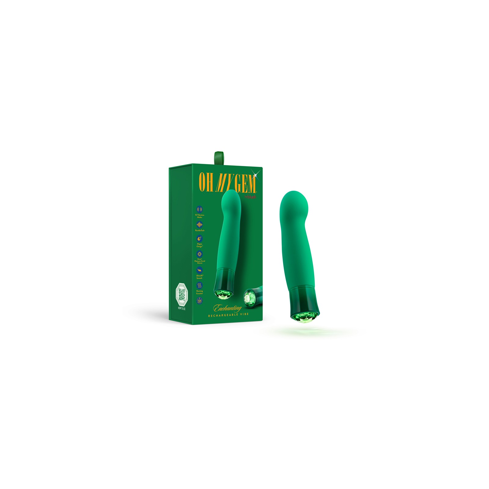 Oh My Gem Enchanting Emerald Vibrator - 10 Functions