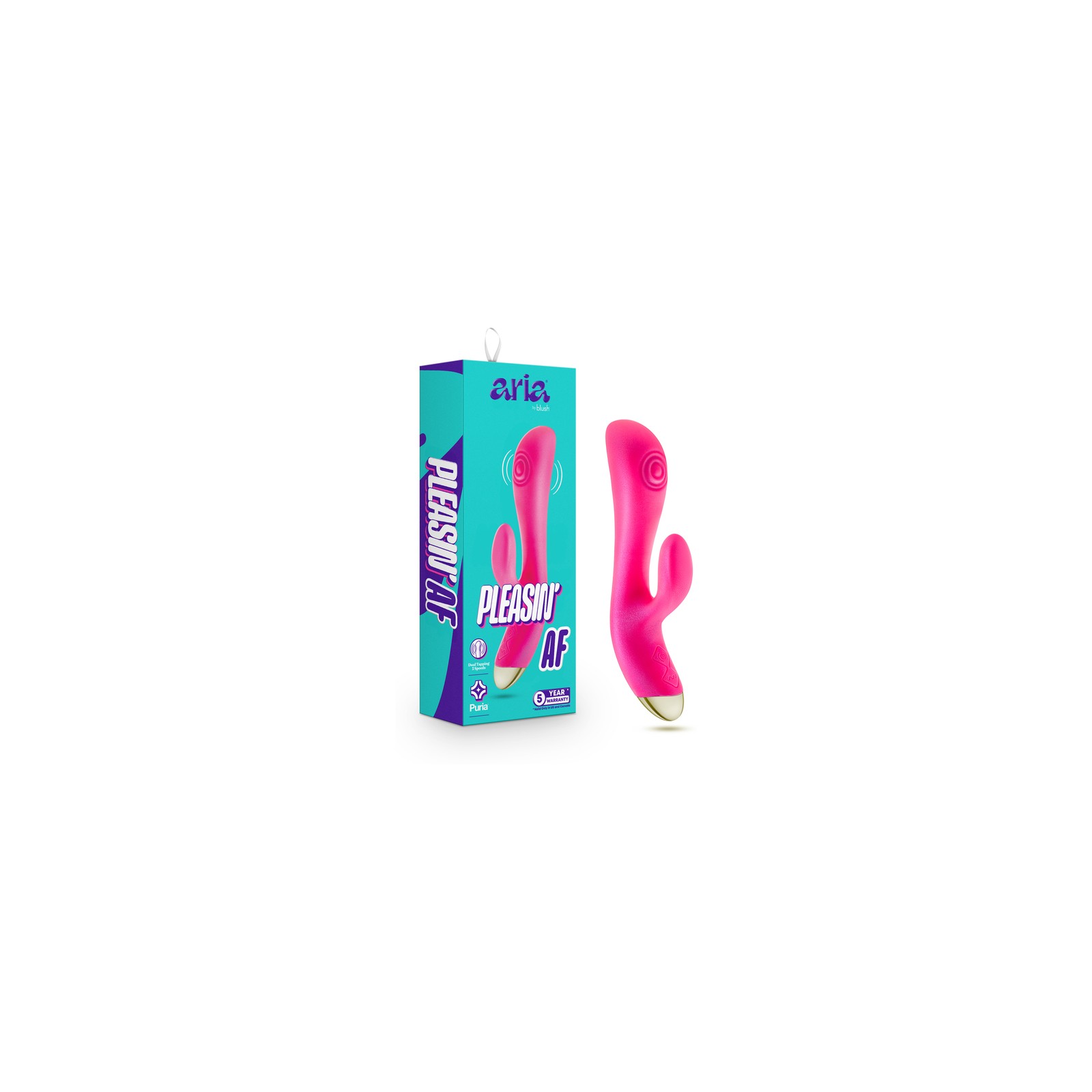 Vibrador Recargable de Silicona Aria Pleasin' AF